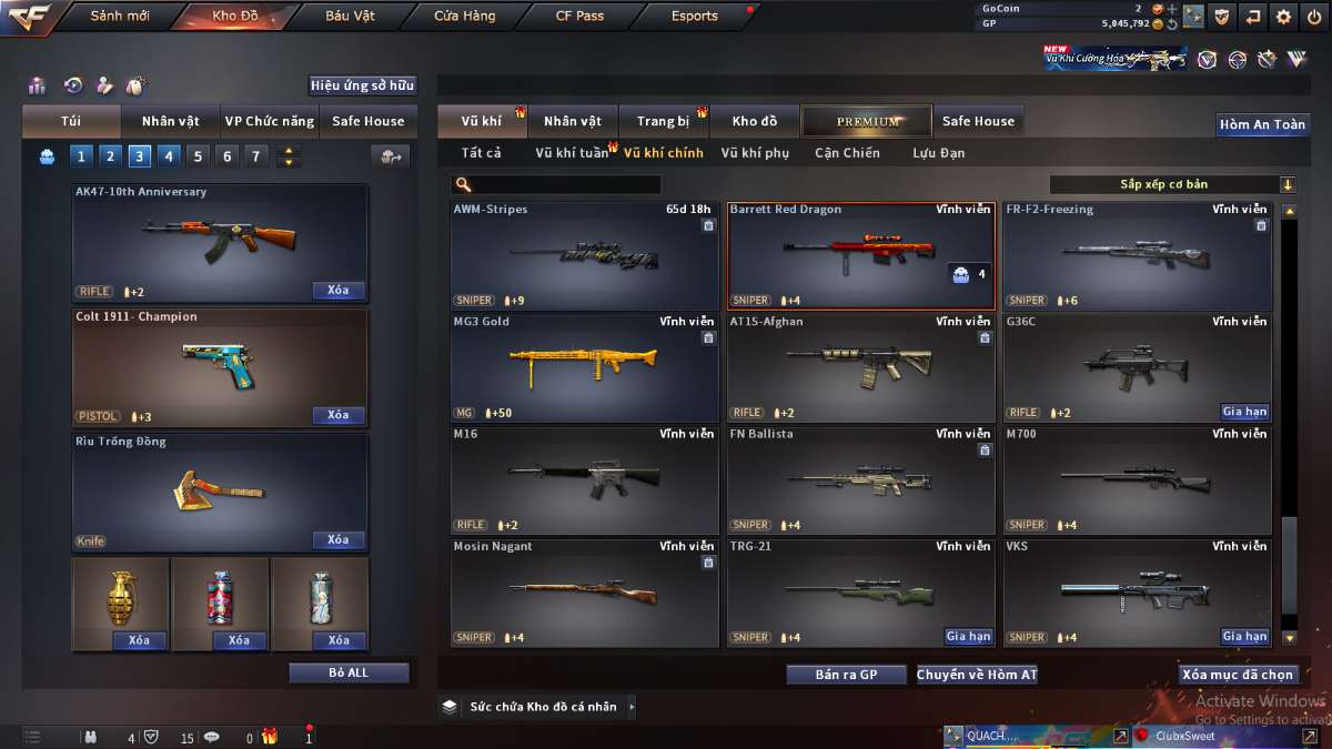 shop acc cf uy tin gia re